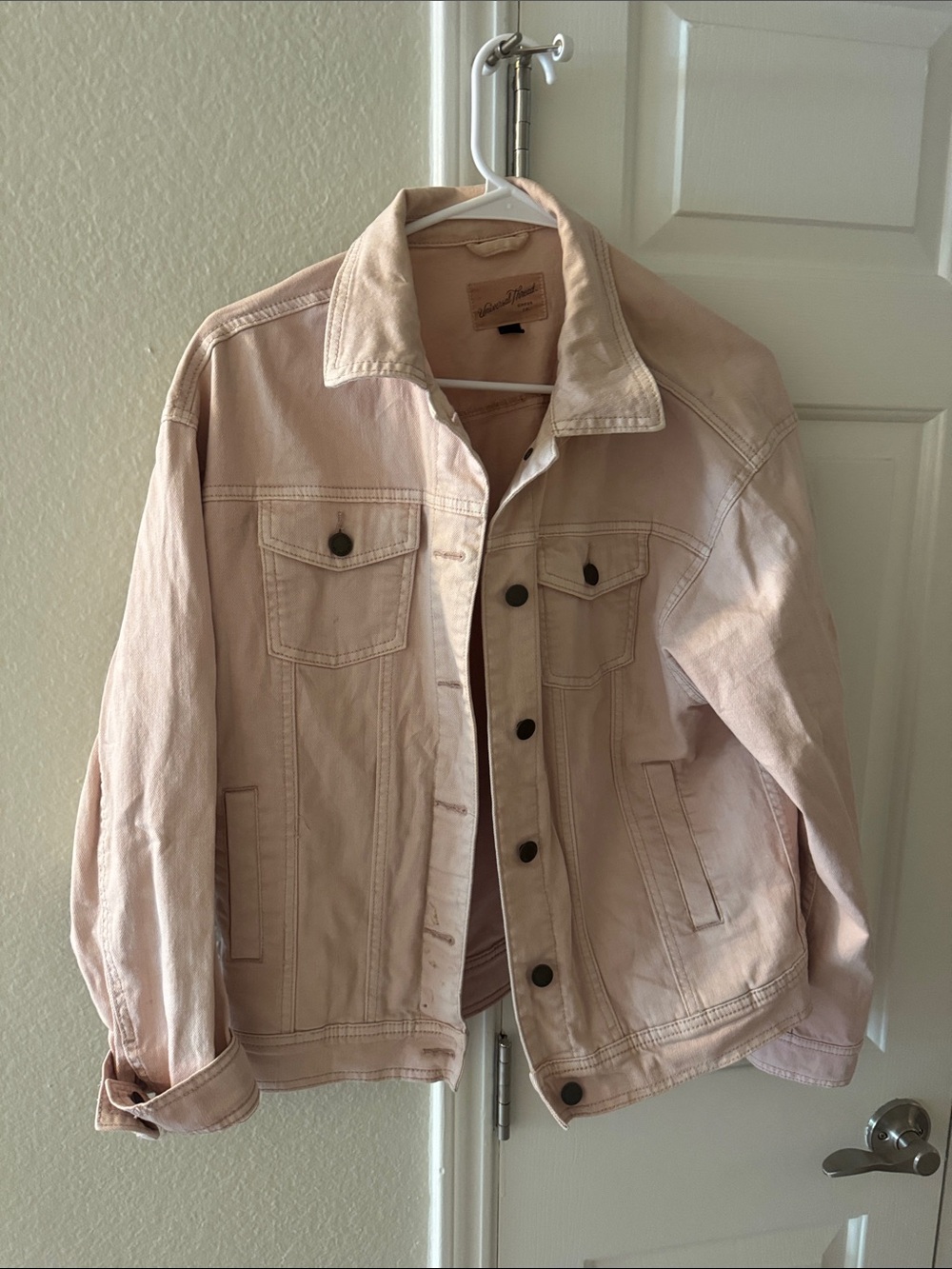 Oversized Light Pink Denim Jacket - Unbranded
